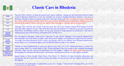 Desktop Screenshot of classiccarsinrhodesia.co.za