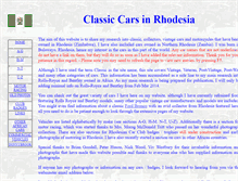 Tablet Screenshot of classiccarsinrhodesia.co.za